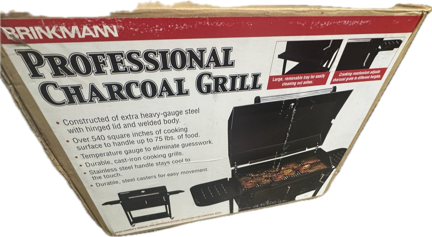 Professional Charcoal Grill 810-3214-0 Heavy-Duty Outdoor BBQ Grill – New In Box