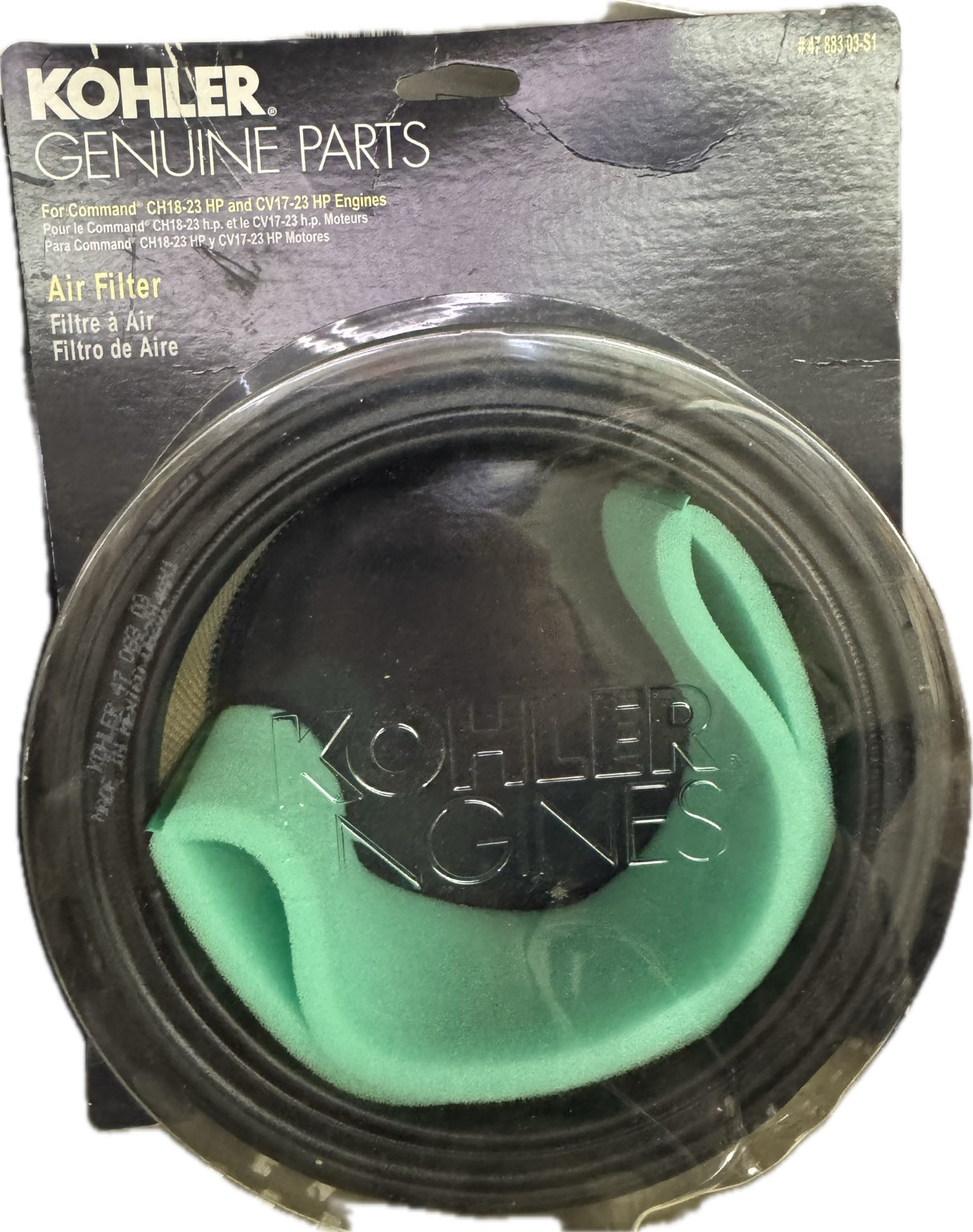 Kohler Genuine OEM Air Filter – CH18-23 & CV17-23 HP Command Engines – New in Package