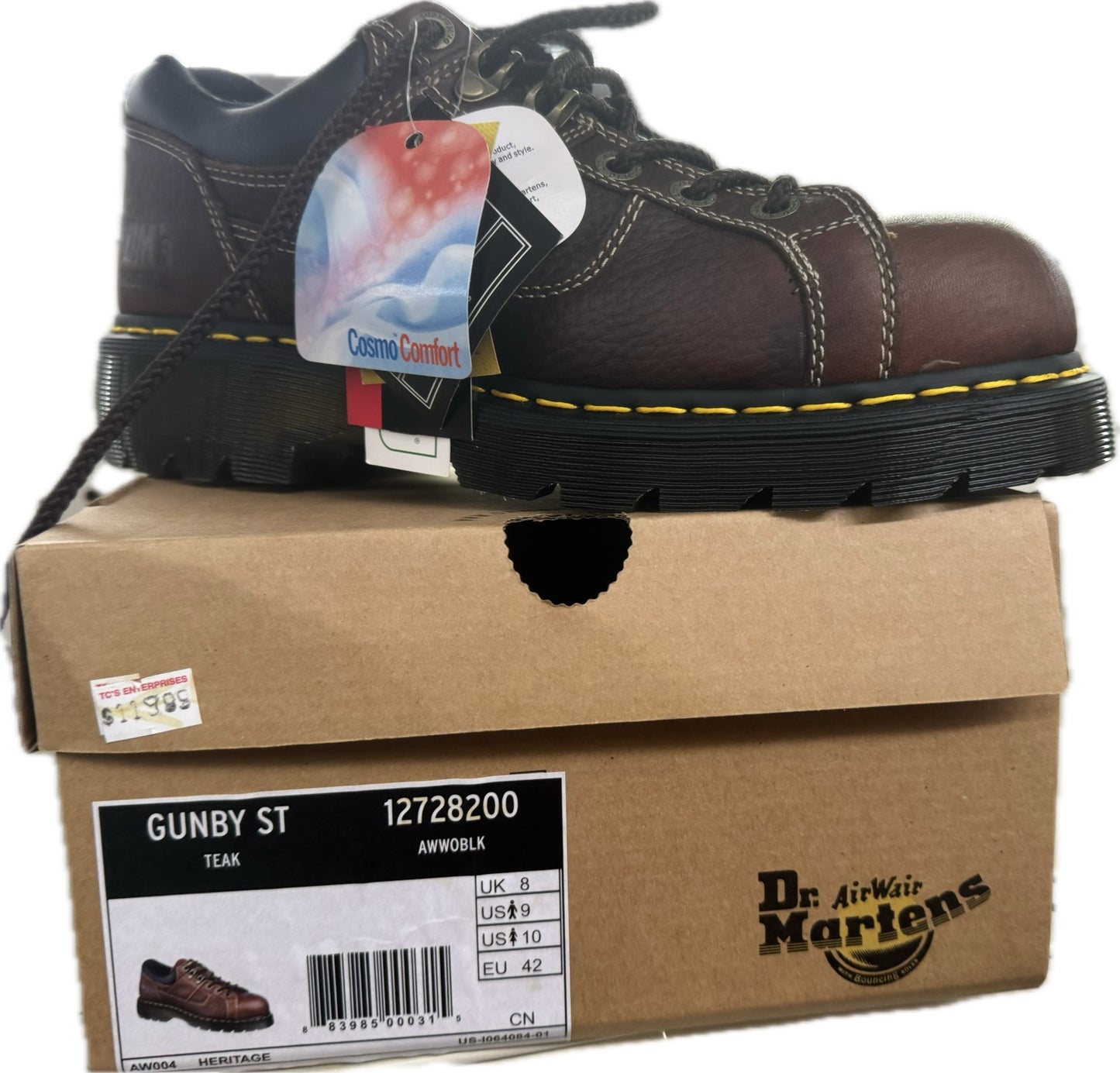 Dr. Martens Gunby ST Industrial Work Shoes – Steel Toe – Teak Leather
