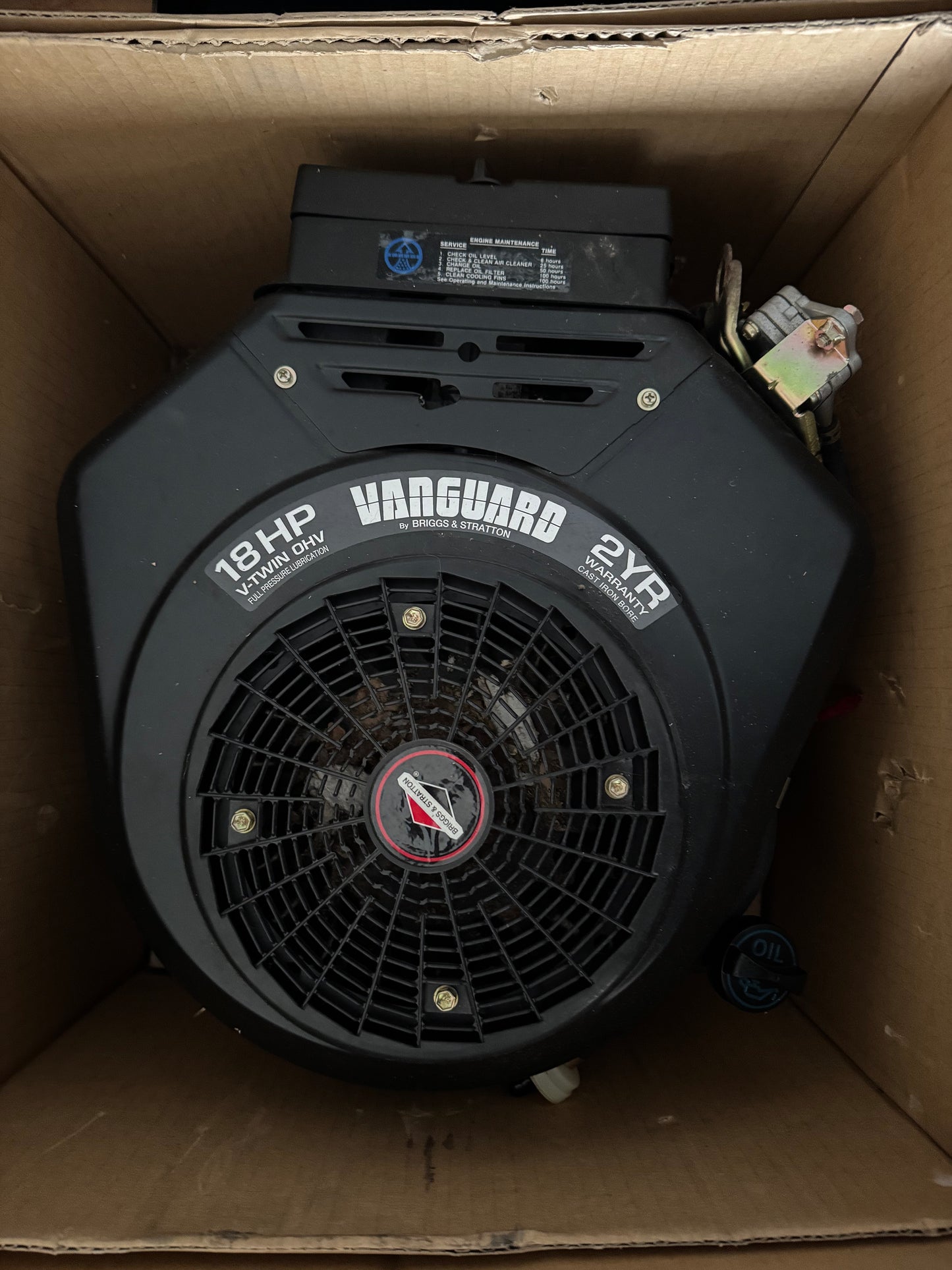 Briggs & Stratton Vanguard 18 HP V-Twin OHV Engine Model: 287707-1036-E1