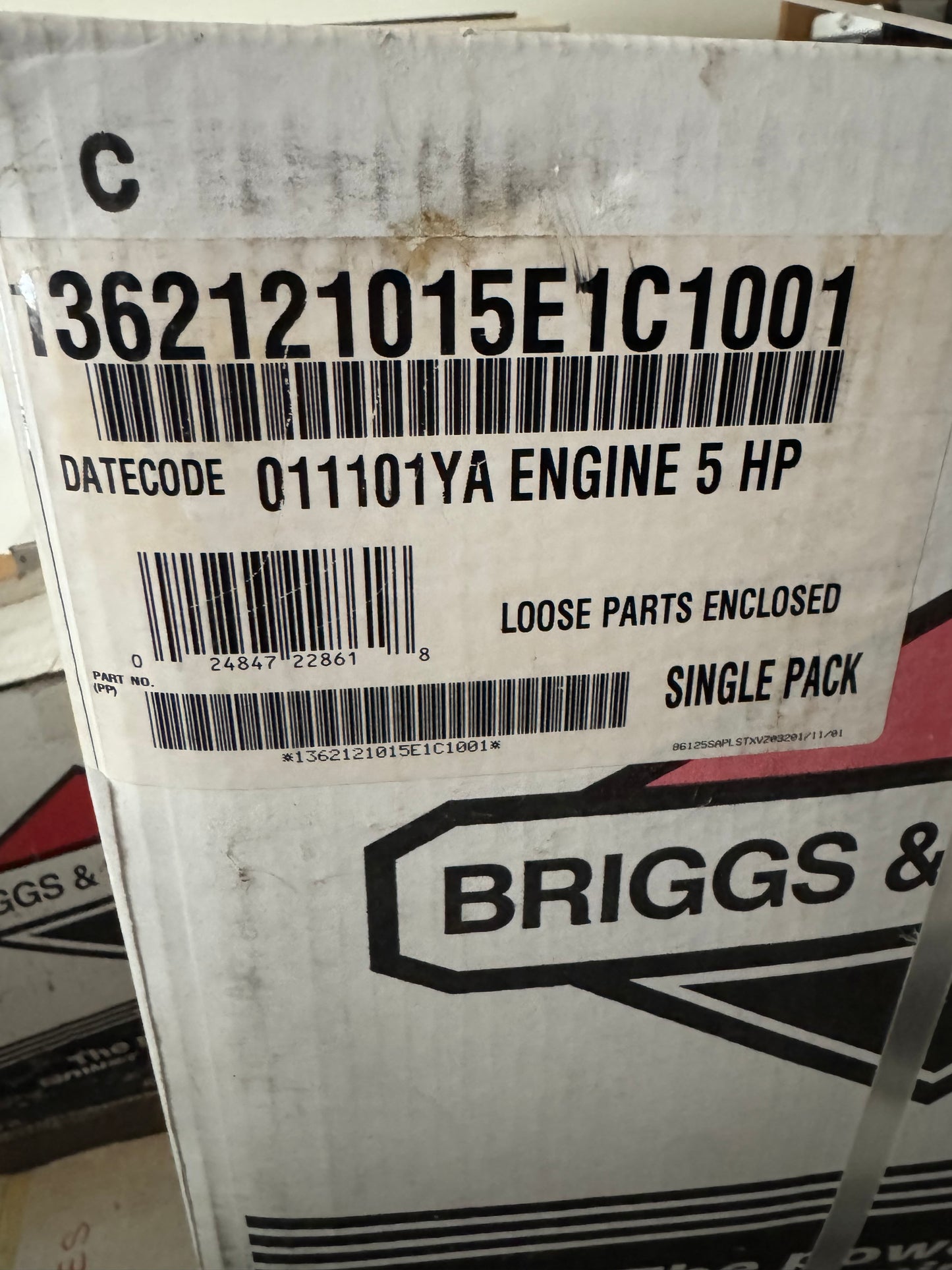 Briggs & Stratton Fun Power 5 HP Engine (Model 136212)