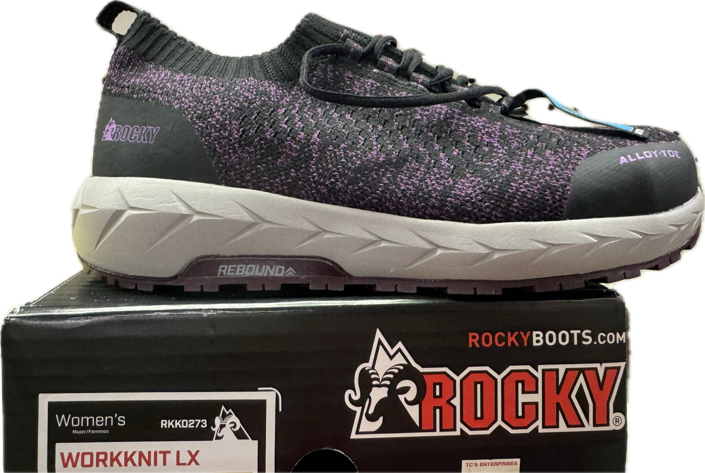 Rocky WorkKnit LX Women’s Alloy Toe Work Shoe – Purple/Black (RKK0273)
