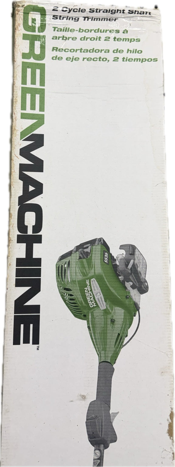 Green Machine 25cc 2-Cycle Straight Shaft Gas String Trimmer – Brand New in Box